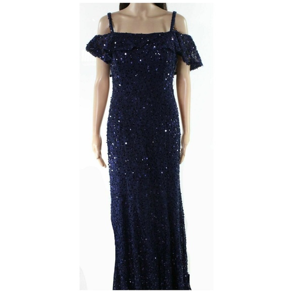 nightway navy blue dress